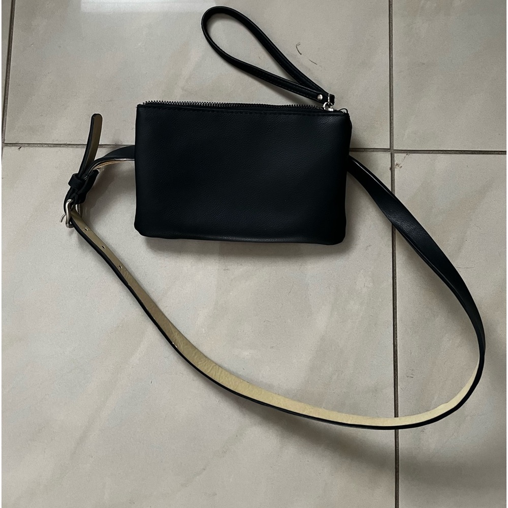 Vegan Leather Black Hands Free Purse Belt